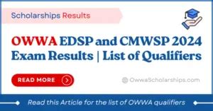 owwa results|OWWA Scholarship updates .